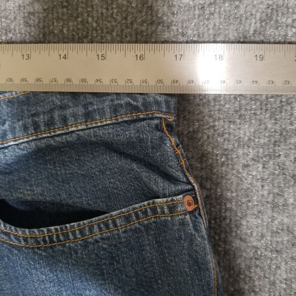 Ralph Lauren Saturday Jeans Womens 14 Straight Vintage 90s Baggy Blue - Picture 6 of 10